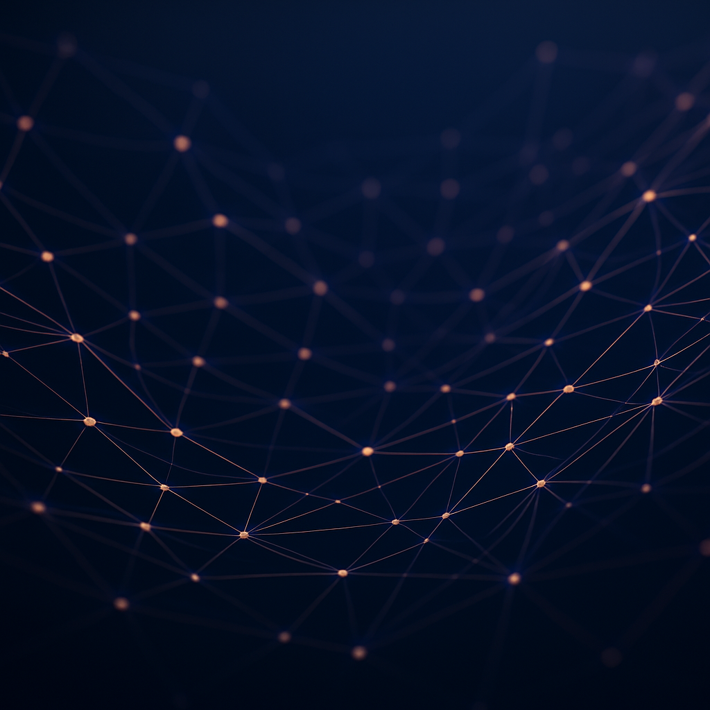 Abstract visualization of connected enterprise technology infrastructure